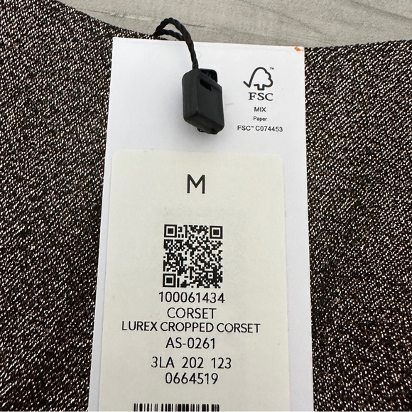 Dynamite Lurex Cropped Corset Top - Picture 4 of 9